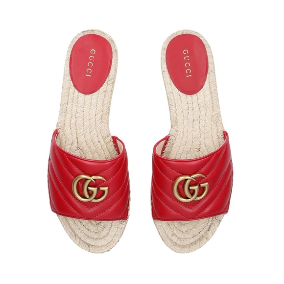 NEW GUCCI RED MARMONT GG ESPADRILLES 100% authentic 36.5 - Picture 7 of 7